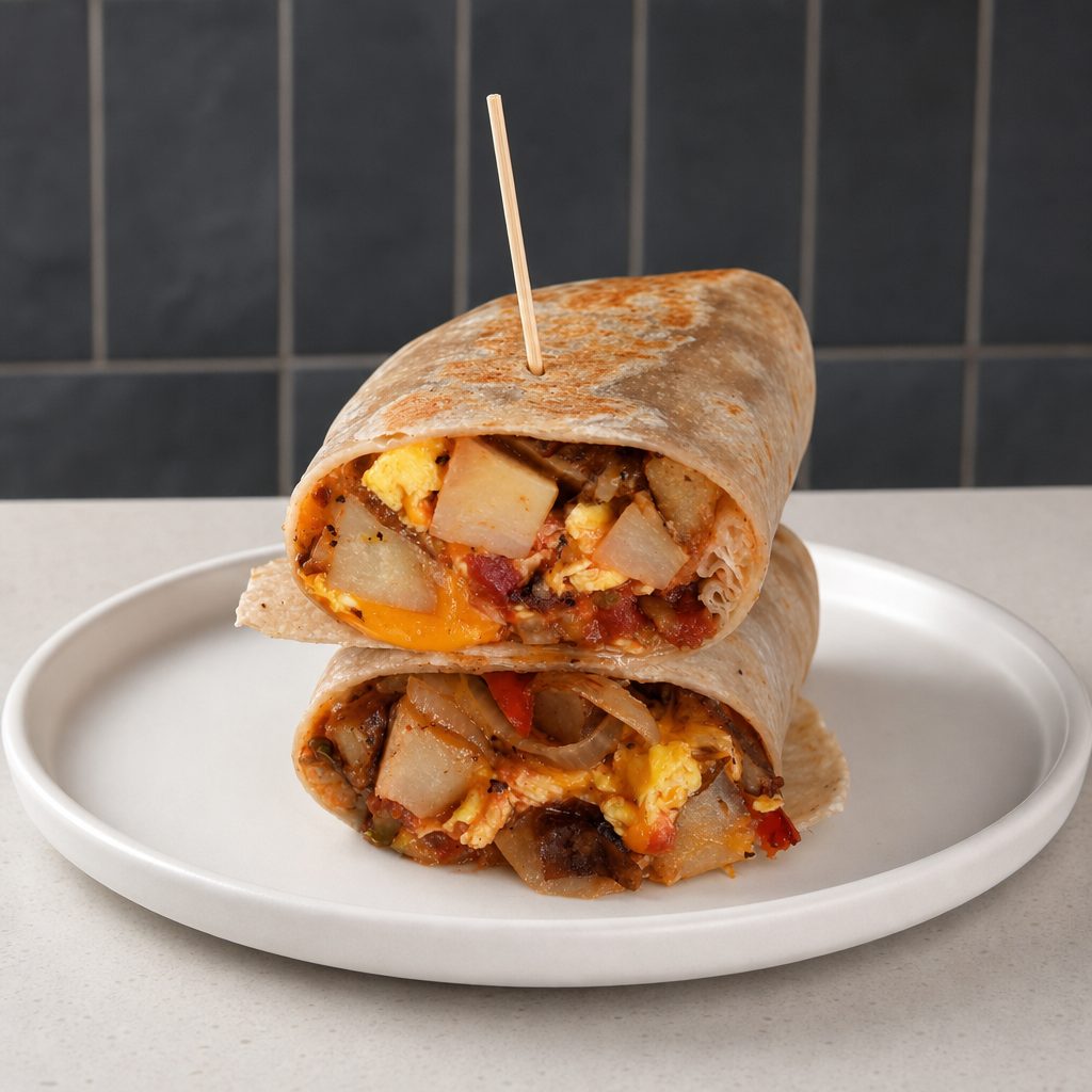Wake n' Bacon Breakfast Burrito.